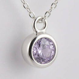 Geburtsstein-Halskette für Juni | Hellamethyst, Gold & Silber