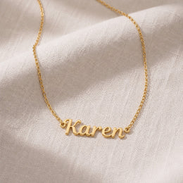 Karen Name Necklace | 18ct Gold, Silver & Vermeil | Ready to Ship