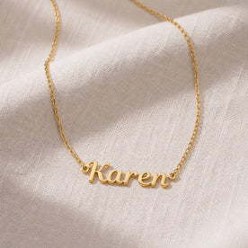 Karen Name Necklace | 18ct Gold, Silver & Vermeil | Ready to Ship