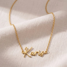 Karis Name Necklace | 18ct Gold, Silver & Vermeil | Ready to Ship