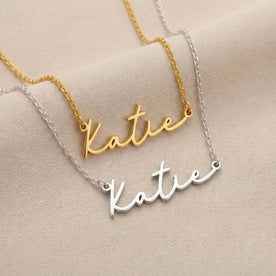 Katie Name Necklace | 18ct Gold, Silver & Vermeil | Ready to Ship
