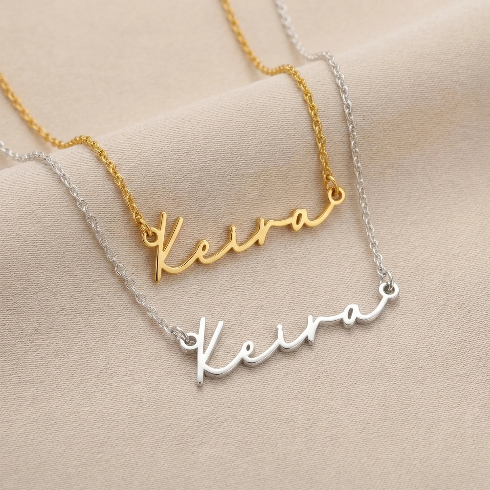 Keira Name Necklace | 18ct Gold, Silver & Vermeil | Ready to Ship