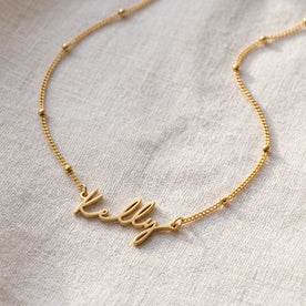 Kelly Name Necklace | 18ct Gold, Silver & Vermeil | Ready to Ship