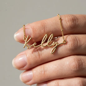 Kelly Name Necklace | 18ct Gold, Silver & Vermeil | Ready to Ship