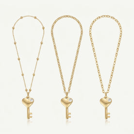 Key Charm Necklace & Bracelet