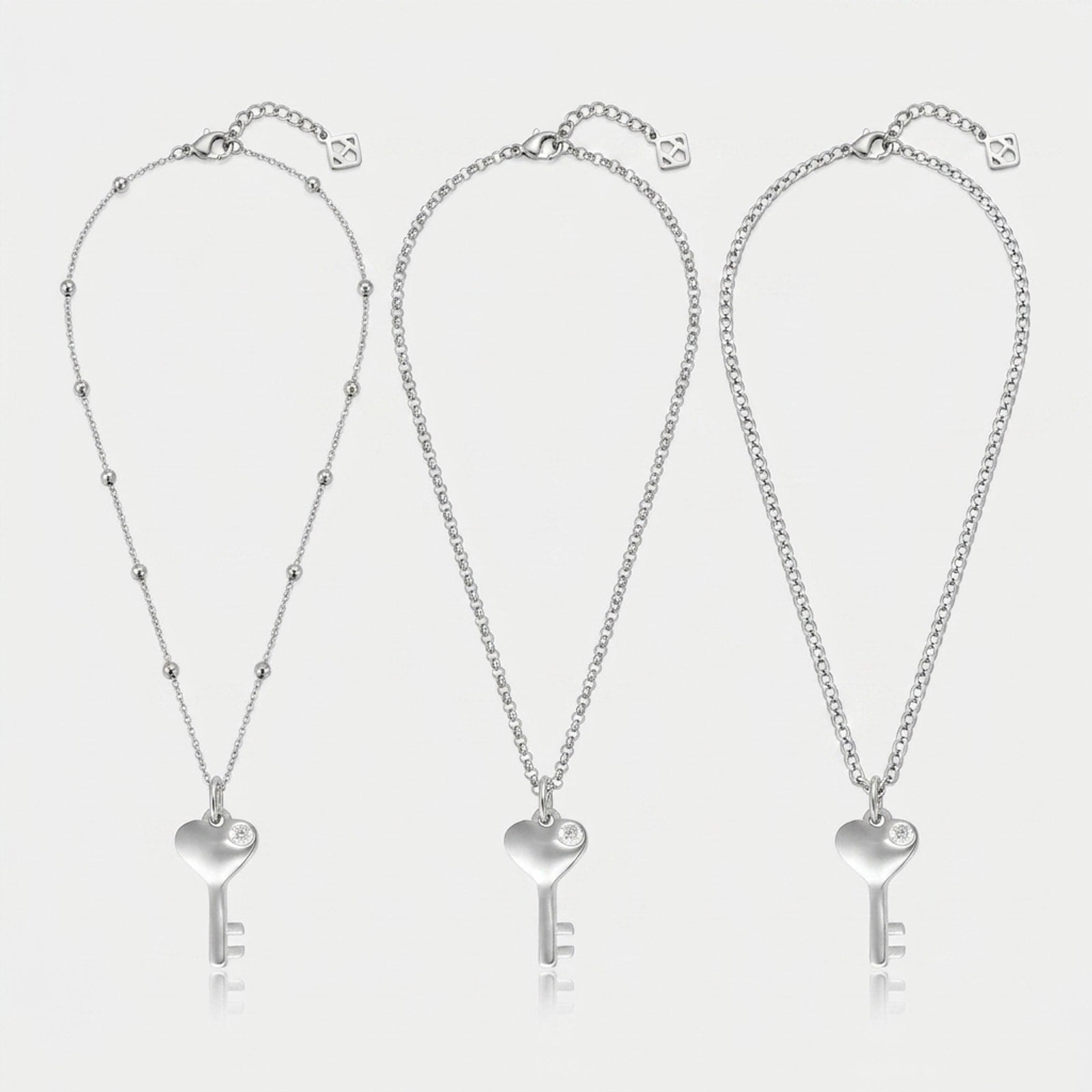 Key Charm Necklace & Bracelet
