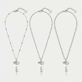 Key Charm Necklace & Bracelet