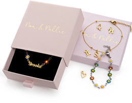 Personalised Kids Daisy Chain Name Bracelet in Gold & Silver