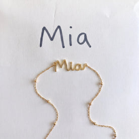 Kids' Handwriting Bracelet | Their Writing in 18ct Gold