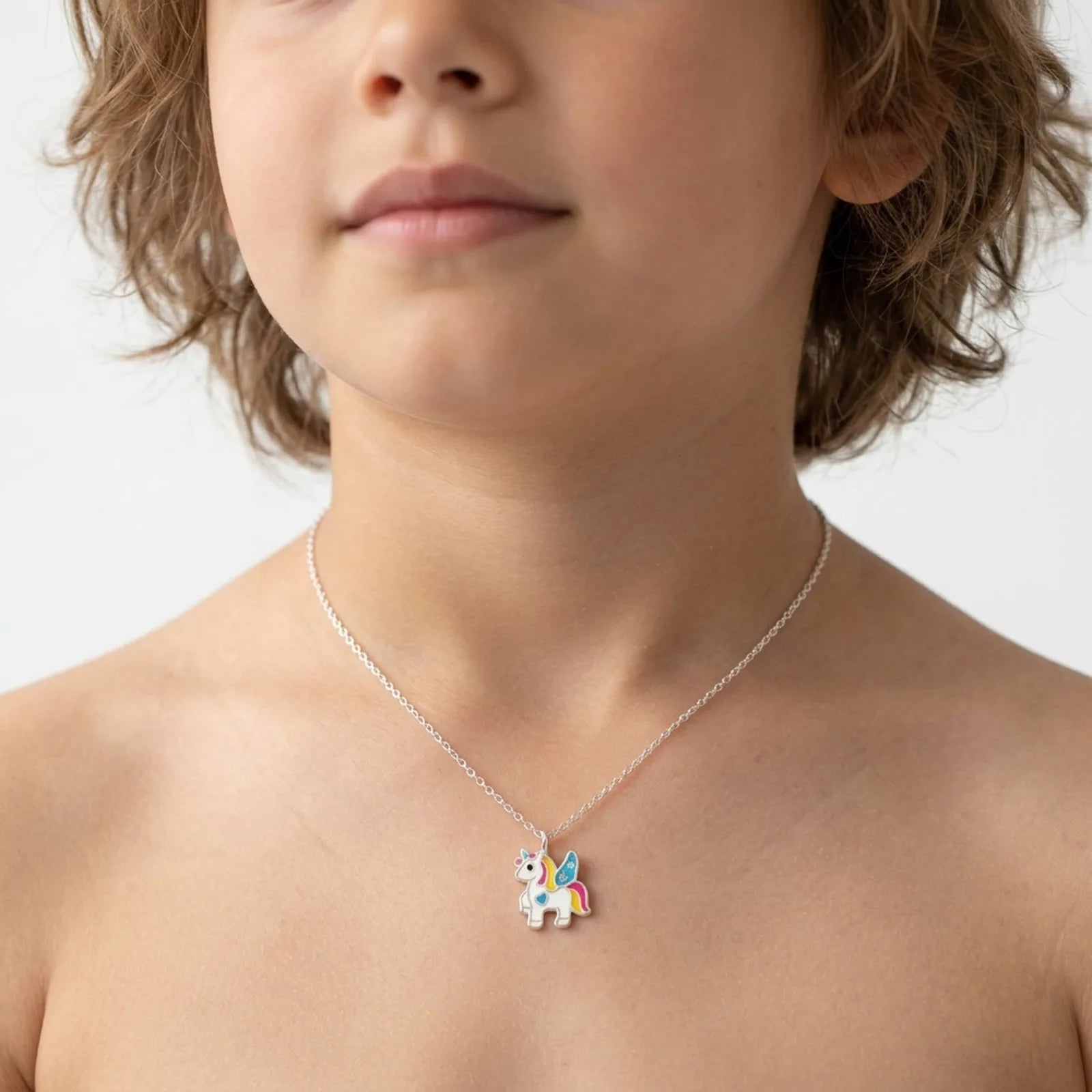 Unicorn Necklace for Kids – Sterling Silver Pendant with Crystals – Magical Children’s Jewellery