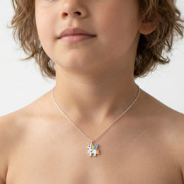 Unicorn Necklace for Kids – Sterling Silver Pendant with Crystals – Magical Children’s Jewellery
