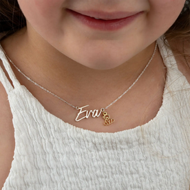 Kids Gift Box – Personalised Name Necklace, Teddy & Cookie Set