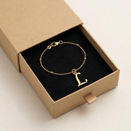 L Bracelet | Initial & Letter L Charm, Gold & Silver