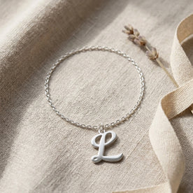 L Bracelet | Initial & Letter L Charm, Gold & Silver