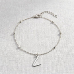L Bracelet | Initial & Letter L Charm, Gold & Silver