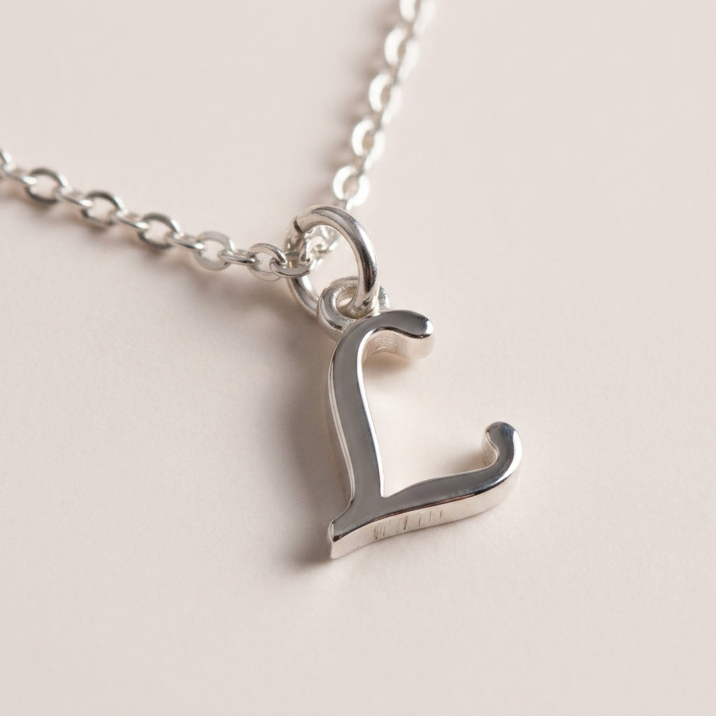L Bracelet | Initial & Letter L Charm, Gold & Silver