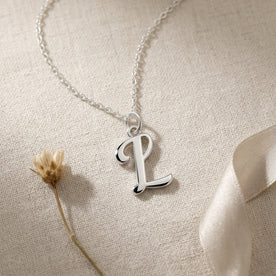 L Necklace | Initial & Letter L Pendant, Gold & Silver