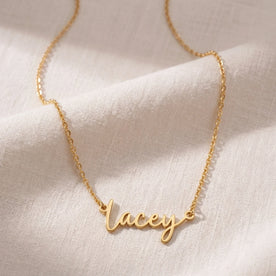 Lacey Name Necklace | 18ct Gold, Silver & Vermeil | Ready to Ship