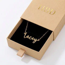 Lacey Name Necklace | 18ct Gold, Silver & Vermeil | Ready to Ship