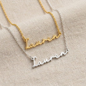 Lauren Name Necklace | 18ct Gold, Silver & Vermeil | Ready to Ship