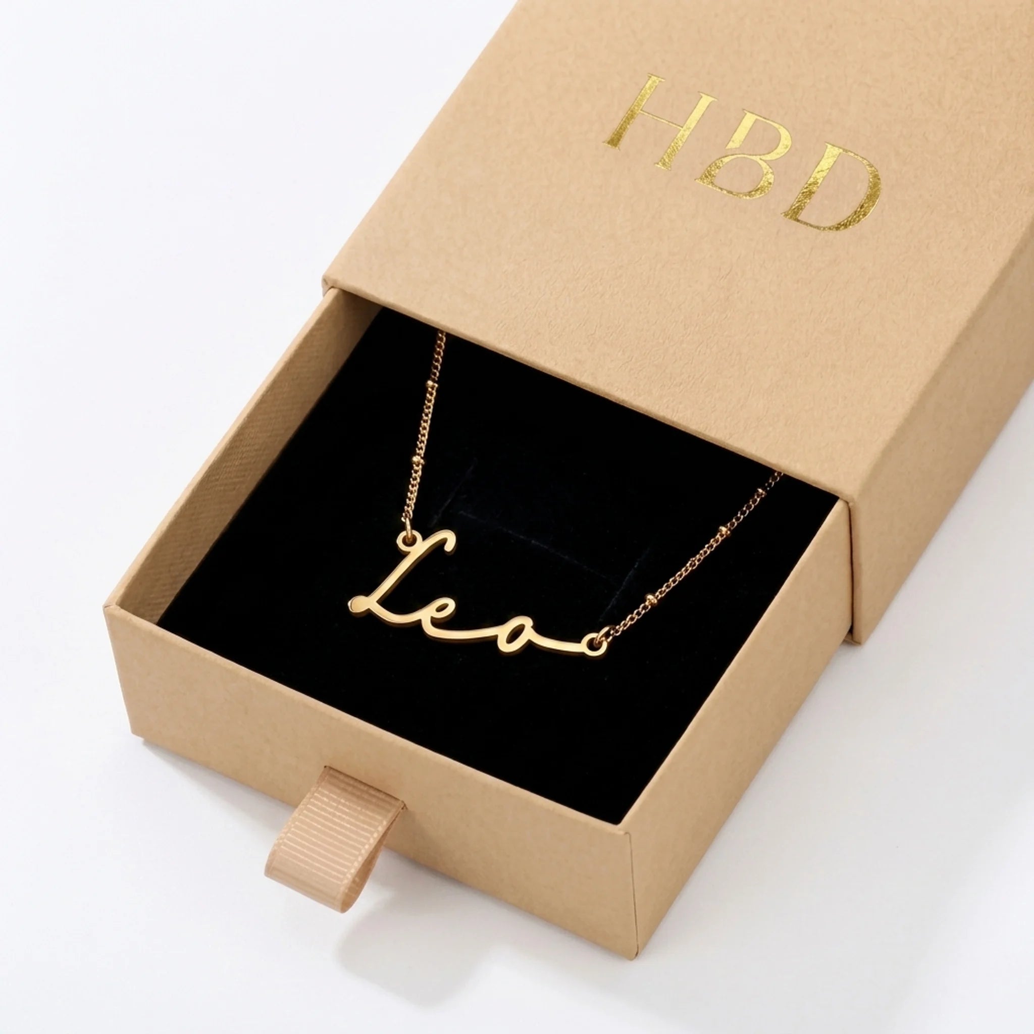 Leo Name Necklace | 18ct Gold, Silver & Vermeil | Ready to Ship