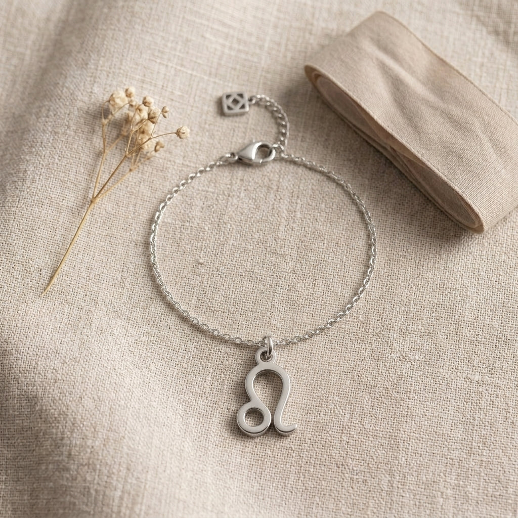 Leo Zodiac Bracelet | Star Sign Charm, Gold & Silver