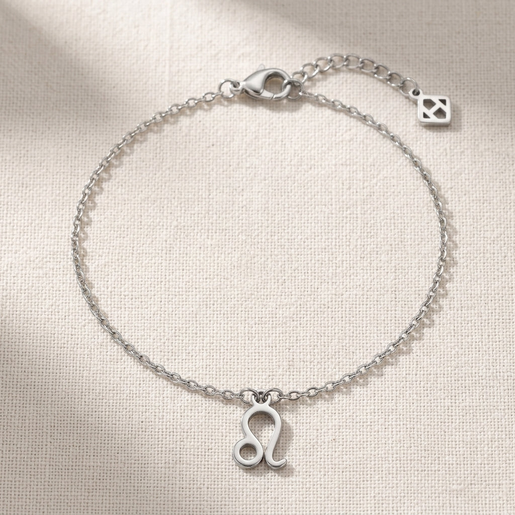 Leo Zodiac Bracelet | Star Sign Charm, Gold & Silver