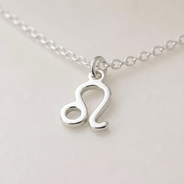 Leo Zodiac Necklace | Star Sign Pendant, Gold & Silver