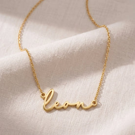 Leon Name Necklace | 18ct Gold, Silver & Vermeil | Ready to Ship