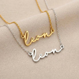 Leon Name Necklace | 18ct Gold, Silver & Vermeil | Ready to Ship