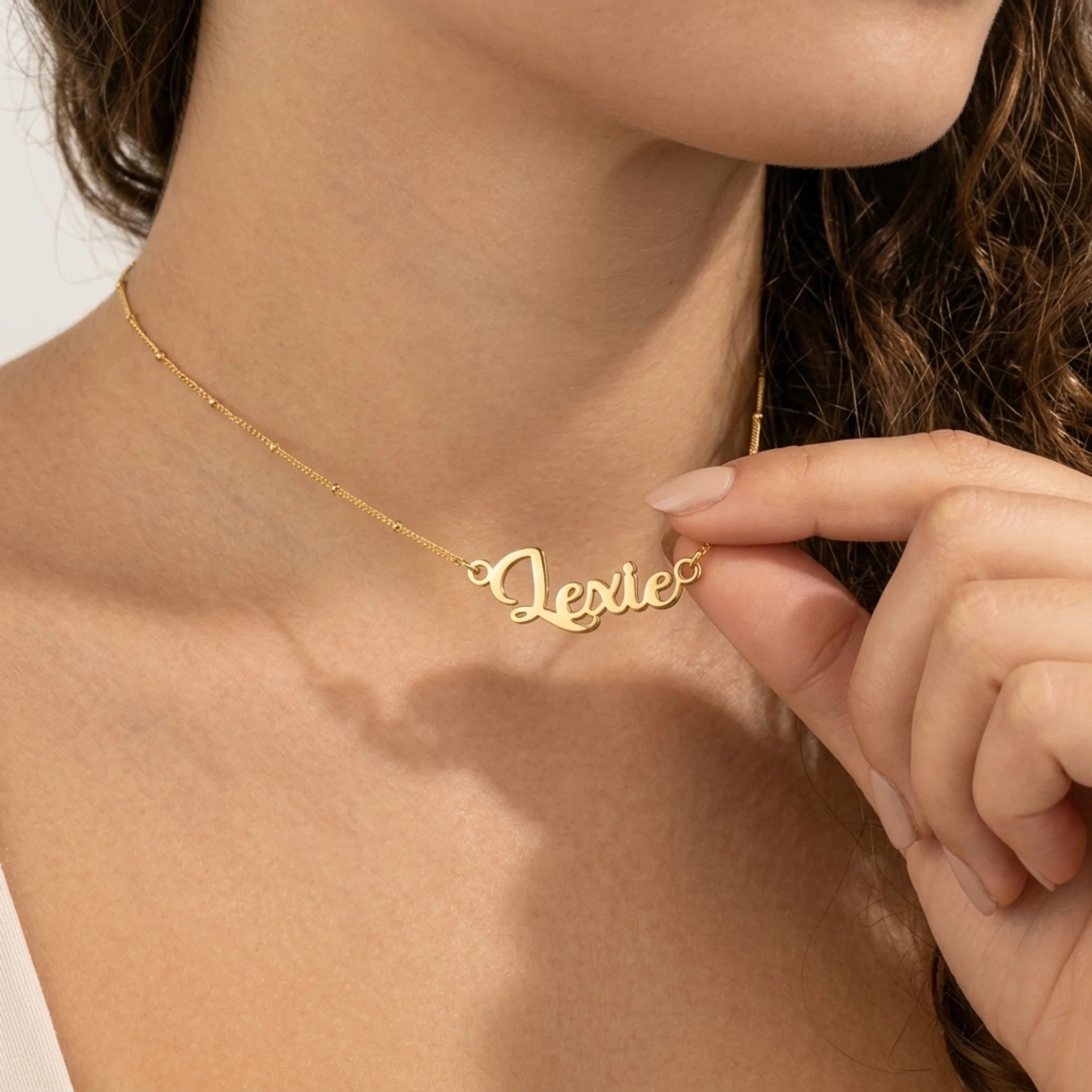 Lexie Name Necklace | 18ct Gold, Silver & Vermeil | Ready to Ship