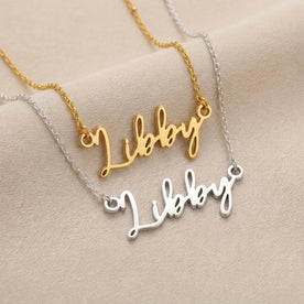 Libby Name Necklace | 18ct Gold, Silver & Vermeil | Ready to Ship