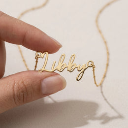 Libby Name Necklace | 18ct Gold, Silver & Vermeil | Ready to Ship