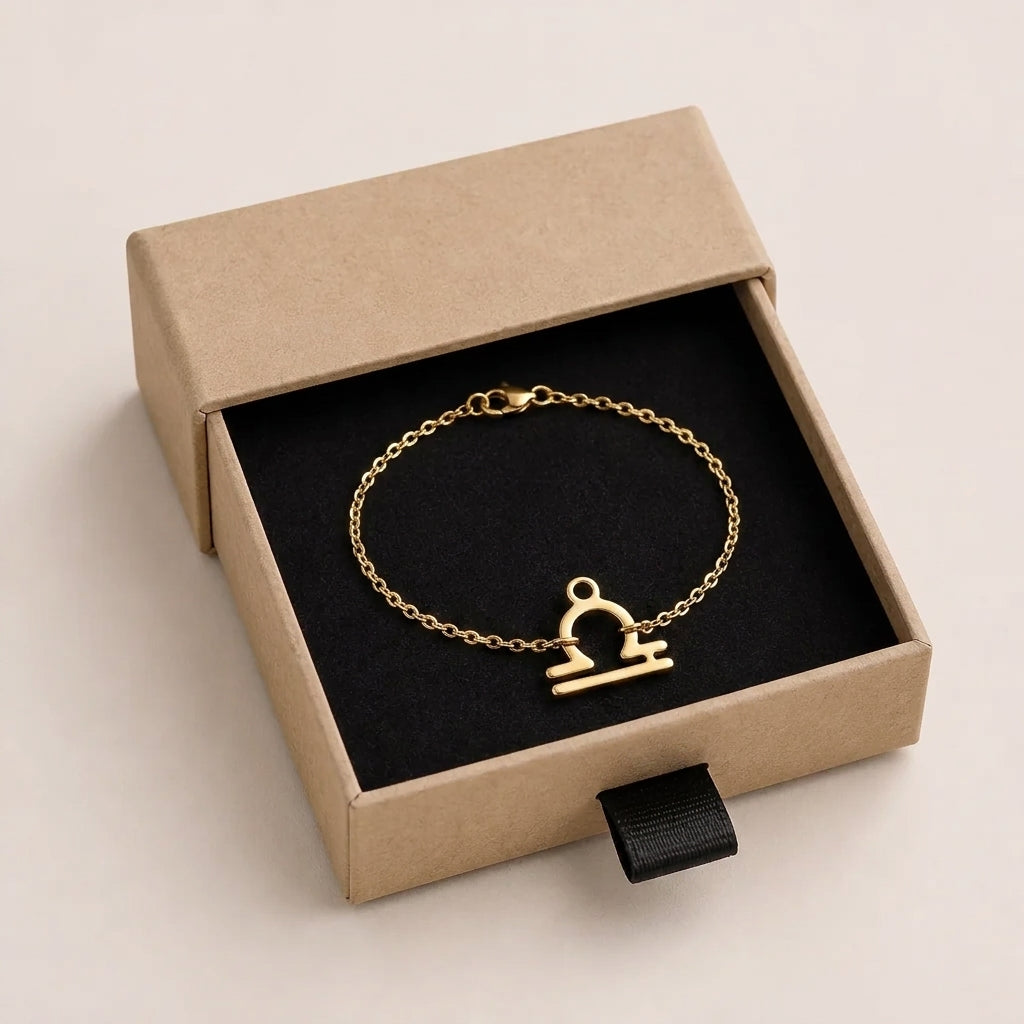 Libra Zodiac Bracelet | Star Sign Charm, Gold & Silver