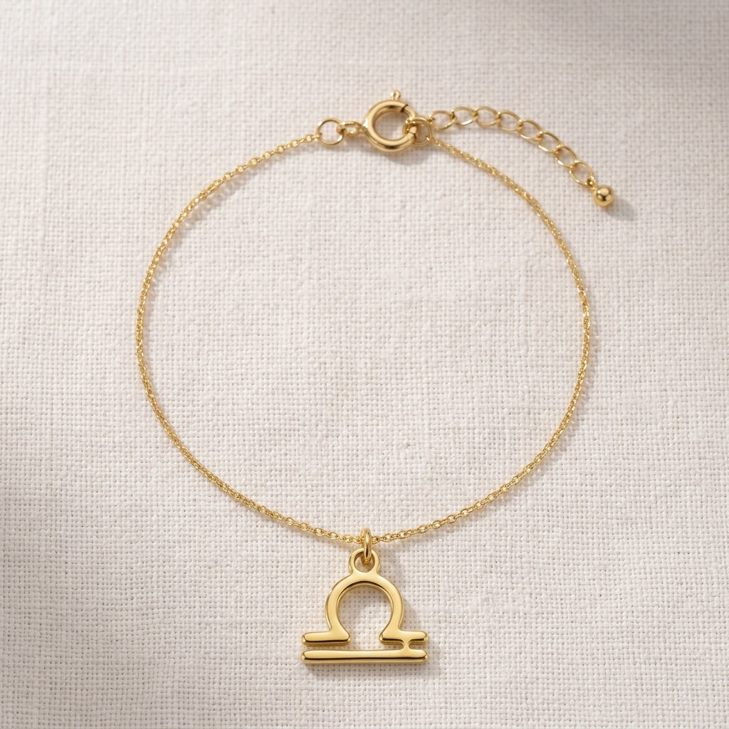 Libra Zodiac Bracelet | Star Sign Charm, Gold & Silver