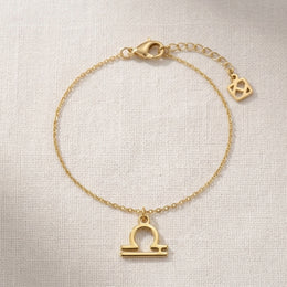 Libra Zodiac Bracelet | Star Sign Charm, Gold & Silver