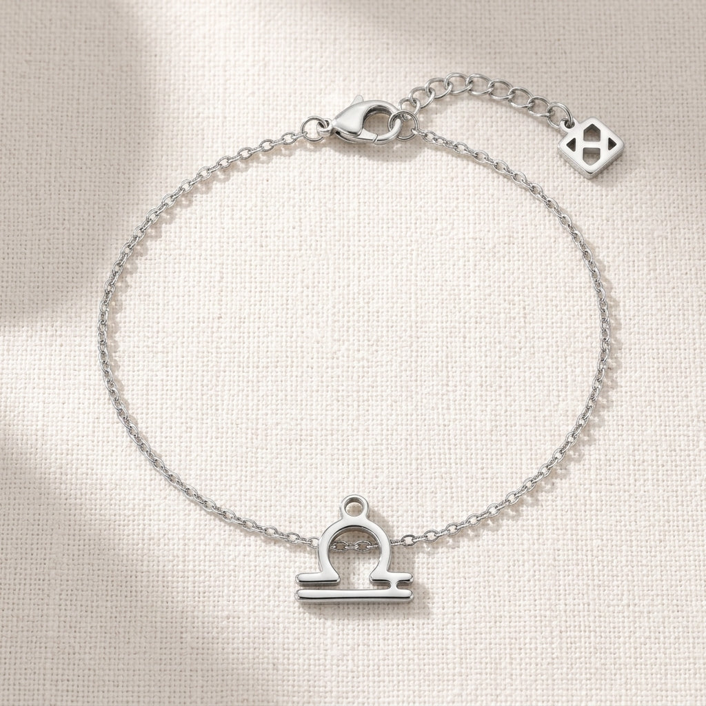 Libra Zodiac Bracelet | Star Sign Charm, Gold & Silver