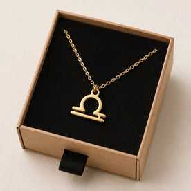 Libra Zodiac Necklace | Star Sign Pendant, Gold & Silver