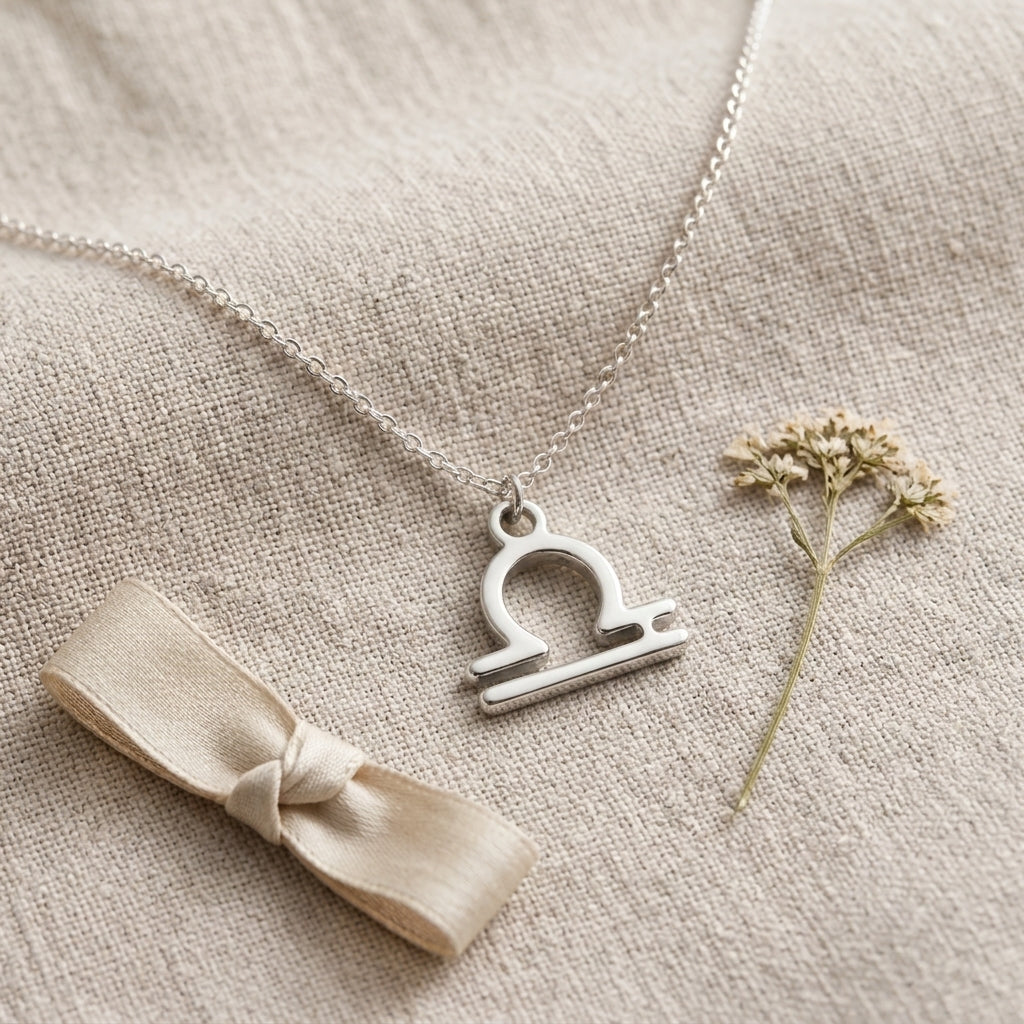 Libra Zodiac Necklace | Star Sign Pendant, Gold & Silver
