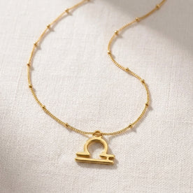 Libra Zodiac Necklace | Star Sign Pendant, Gold & Silver