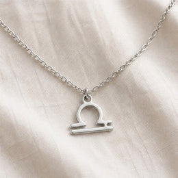 Libra Zodiac Necklace | Star Sign Pendant, Gold & Silver