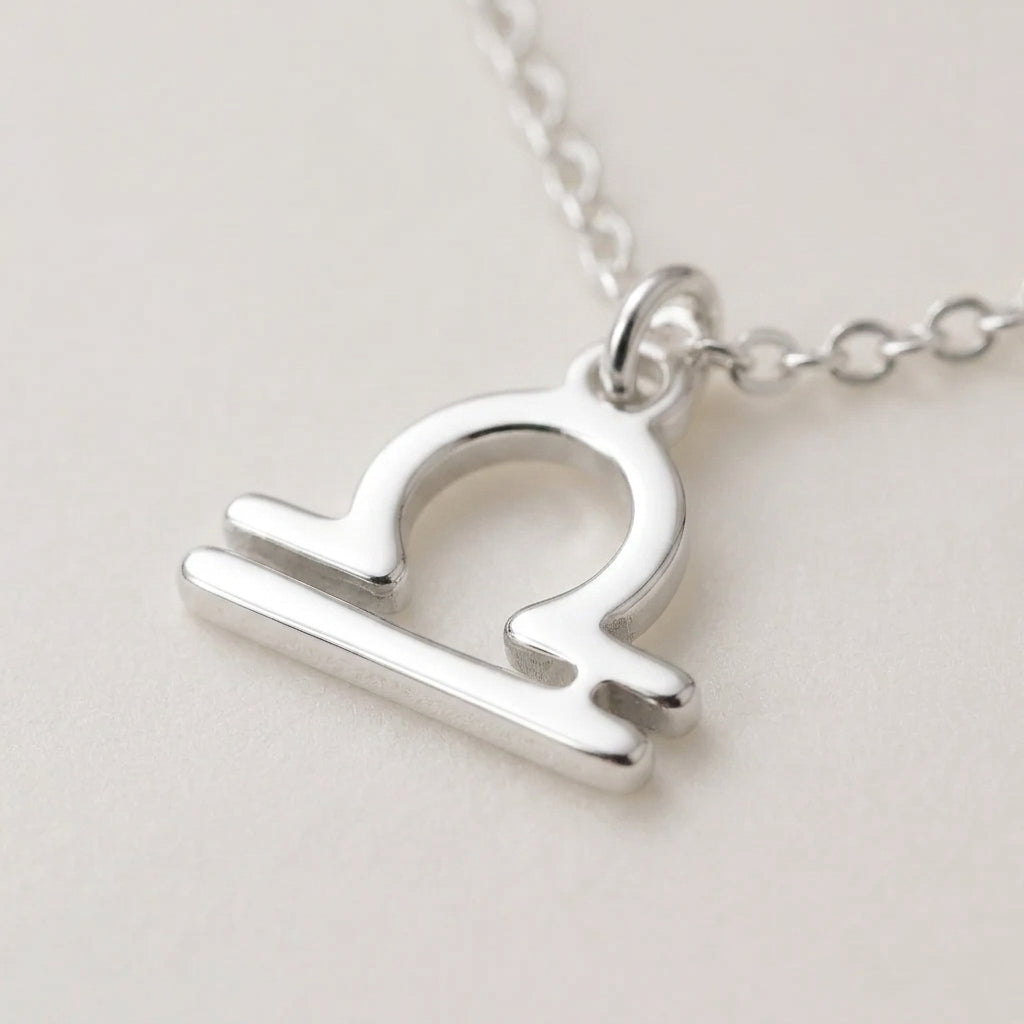 Libra Zodiac Necklace | Star Sign Pendant, Gold & Silver