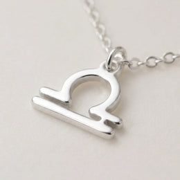 Libra Zodiac Necklace | Star Sign Pendant, Gold & Silver
