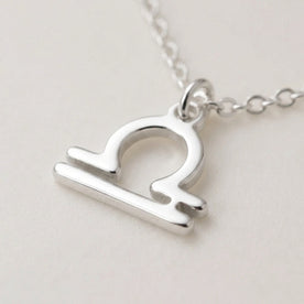 Libra Zodiac Necklace | Star Sign Pendant, Gold & Silver