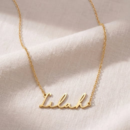 Lilah Name Necklace | 18ct Gold, Silver & Vermeil | Ready to Ship