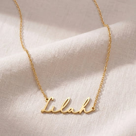 Lilah Name Necklace | 18ct Gold, Silver & Vermeil | Ready to Ship