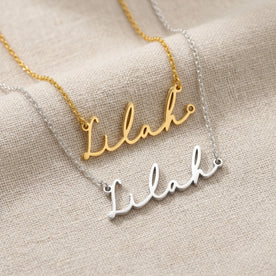 Lilah Name Necklace | 18ct Gold, Silver & Vermeil | Ready to Ship