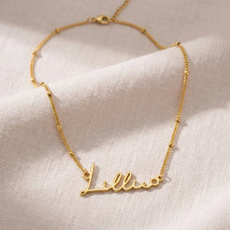 Lillie Name Necklace | 18ct Gold, Silver & Vermeil | Ready to Ship