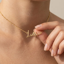 Lillie Name Necklace | 18ct Gold, Silver & Vermeil | Ready to Ship