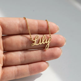 Lily Name Necklace | 18ct Gold, Silver & Vermeil | Ready to Ship